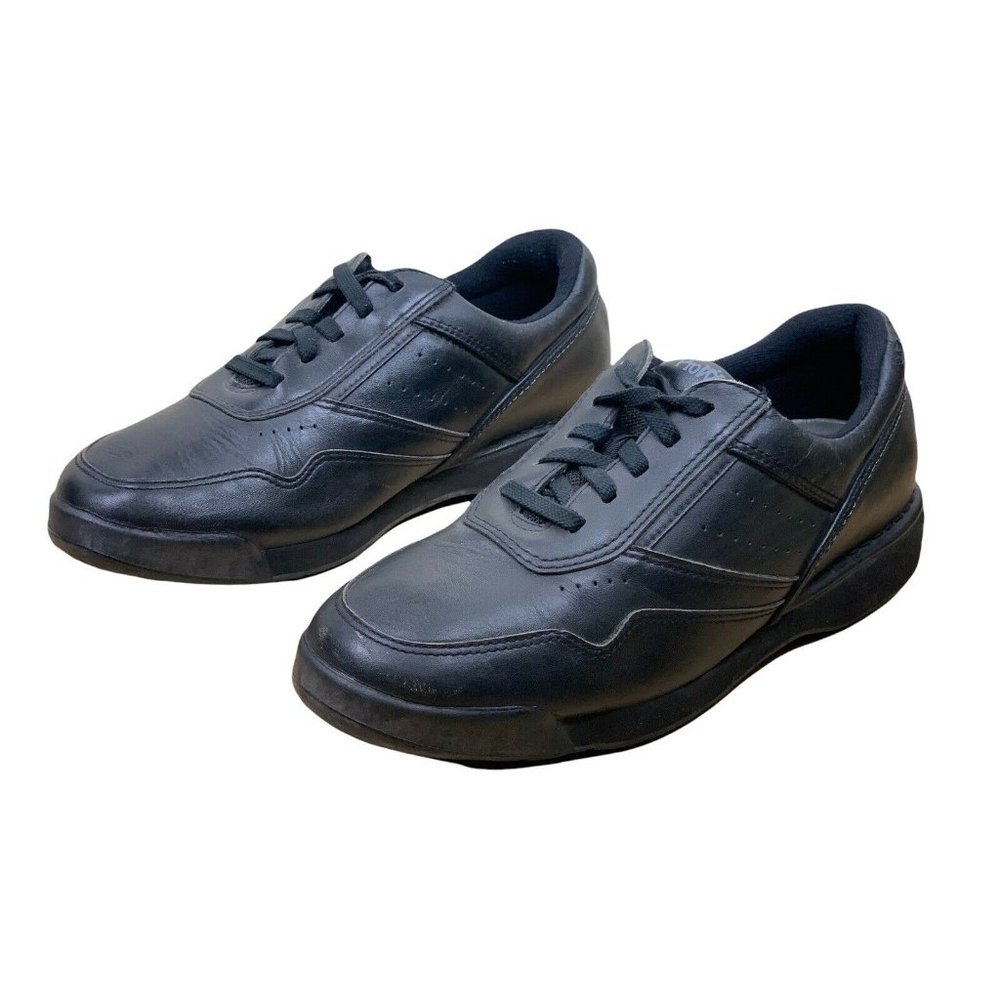 Rockport Mens Prowalker Shoes Black Leather Low Top Sneakers 9 W